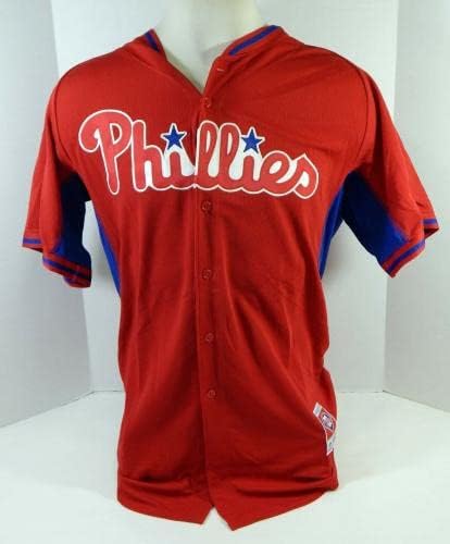 2014-15 Philadelphia Phillies Jim Negrych 22 Igra je koristila Red Jersey St BP 46 550 - Igra korištena MLB dresova