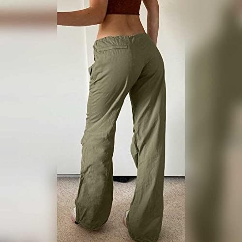 Keusn žene s niskim strukom teretne hlače ljetne trendovske padobrane hlače s ležernim trenerkama hipi ulična odjeća
