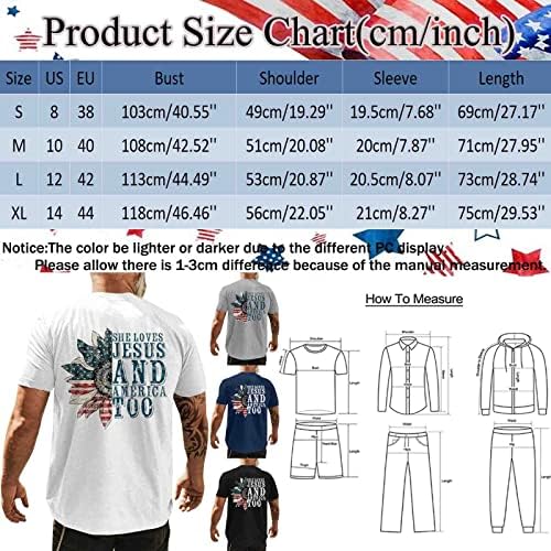 XXBR Zvijezde i pruge Print majice za muškarce Classic Fit Crewneck Patriotic USA zastava Top Soldier majica s kratkim rukavima