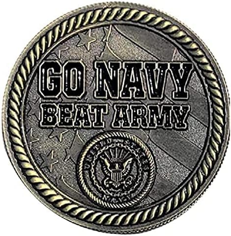 Sjedinjene Države mornarice USn Go Navy Beat Army Challenge Coin i Blue Velvet Display Box