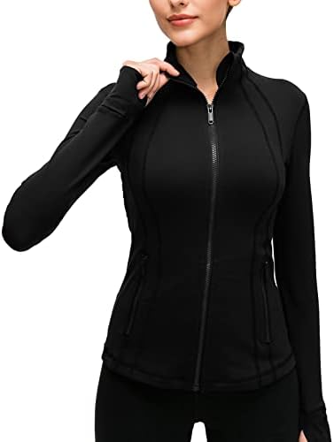 Qualydyne Womens Sports Running Yoga Jacket Full Zip staza jakna Slim Fit Workion Jacket