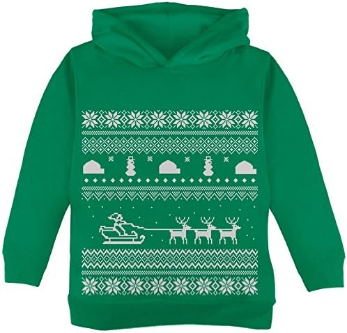 Stari slava Santa saonica ružni božićni džemper zeleni mališani hoodie