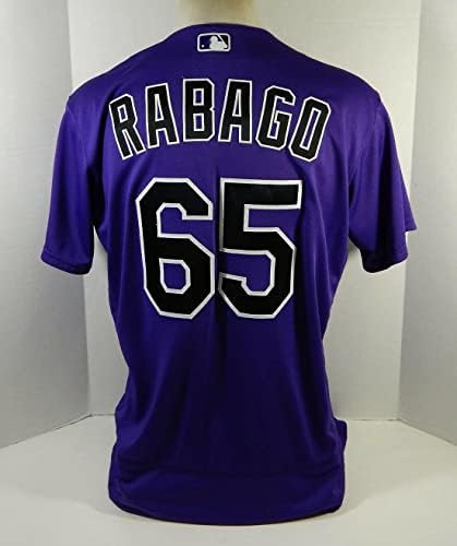2020. Colorado Rockies Chris Rabago 65 Igra izdana POS Upotrijebljena Purple Jersey 46 447 - Igra Korištena MLB dresova
