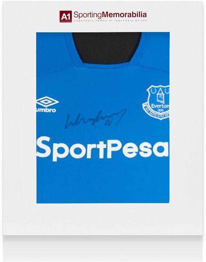 Wayne Rooney potpisao Everton Umbro košulja za trening - Darov kutija Autograph Jersey - Autografirani nogometni dresovi