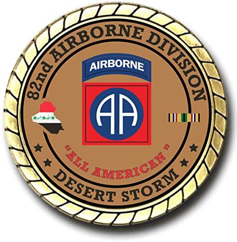 82. Airborne divizije pustinjska oluja Challenge Coin - Službeno licencirano