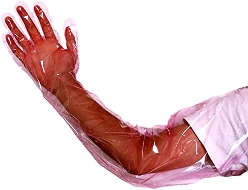 Dhieong 50pcs za jednokratnu upotrebu meke plastične filmske rukavice, vet rukavice Palpation Umjetna rukavica Umjetna rukavica