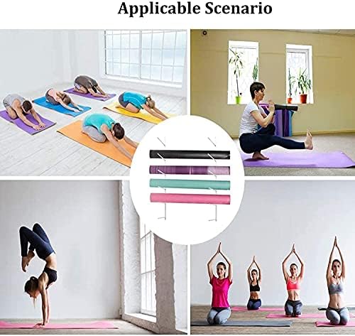 Stalak za prostirku za jogu izbor zidni držač pjenastih valjaka, organizator opreme za vježbanje s 9 kuka za ručnike za vješanje