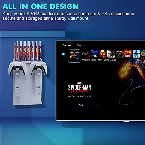 Sikemay [2 paket] PS5 kontroler kože i PS5 ploče za lice za PlayStation 5 konzole diskova izdanje i PS5 zidni montirani komplet