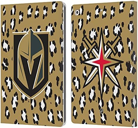Dizajni slučaja glave Službeno licencirani NHL Leopard Patten Vegas Golden Knights kožni knjižica novčanica Kompatibilno