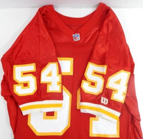 1989. Kansas City Chiefs 54 Igra izdana Red Jersey 48 DP33050 - Nepotpisana NFL igra korištena dresova