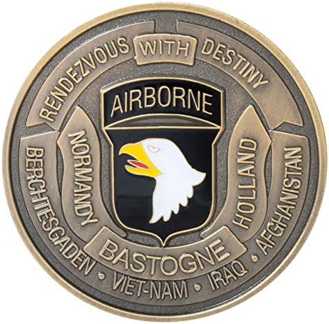 Vojska Sjedinjenih Država 101. Airborne Automobile Registralska tablica i sastanak s paketom Coin Destiny Challenge