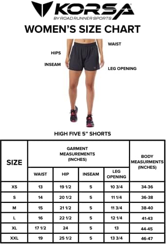 Korsa High Five 5 Atletske kratke hlače za žene s džepovima | Lagana, vlažna i kratka obloga | Za trčanje, joga, teretana