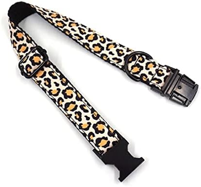 Personalizirani ogrlica za pse prilagođene štene natpisne pločice ID oznaka podesiva crna kopča leopard tiskani osnovni ogrli