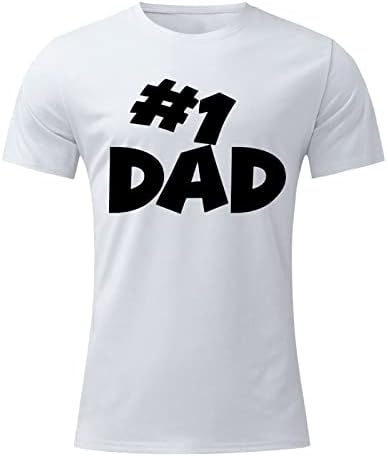 XXBR Majice za Dan oca za muške, ljetni slovo s kratkim rukavima, tisak Slim Fit Tops Basic Crewneck majica za tatu