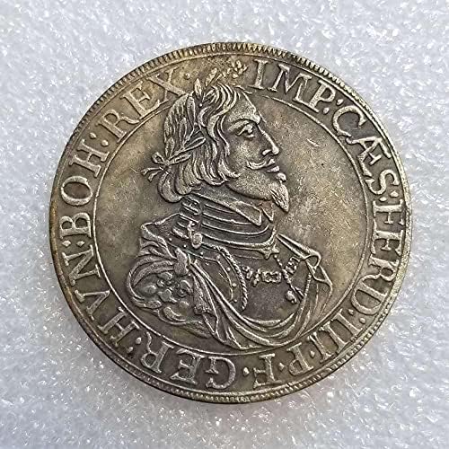 Antikni zanat 1643 Njemački srebrni dolar Yuan Head Commemorative Coin Coin Collection 1955
