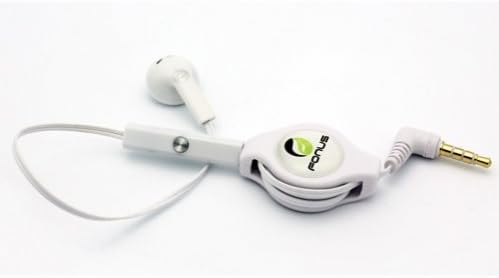 Bijela uvlačenja od 3,5 mm Mono Handsfree slušalice Slušalica s jednim ušima s mikrofonom za Virgin Mobile ZTE AWE, Virgin