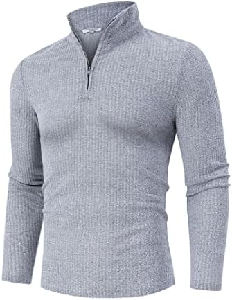 TURETRENDY muški mišićni mišić majice protežu klasični četvrti džemperi za džempere pulover pletiva