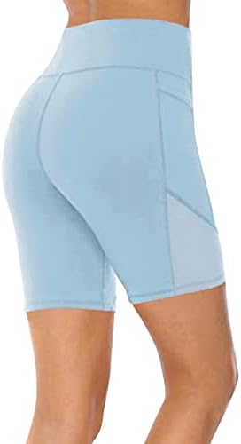 FOVIGUO WOMEN GIMINE Kratke hlače Brzi suhi bočni džep Sheer Sheer Shorts Shorts Elastic Running Sweat Shorts