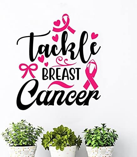 Borba protiv raka dojke vinilna zidna naljepnica svijest o raku Zidne naljepnice ružičasta vrpca Zidna umjetnička naljepnica