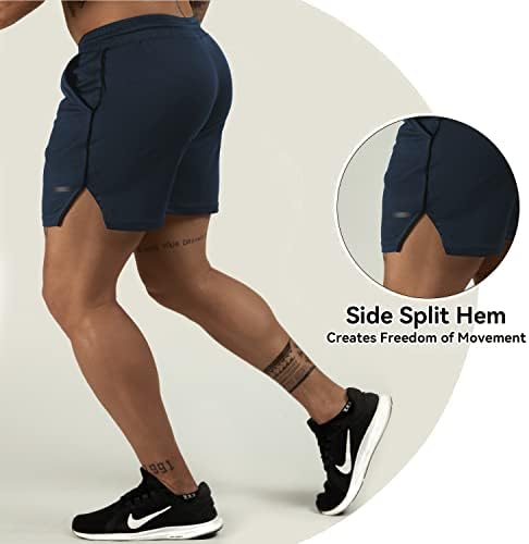 Tezo muški 5 teretana trening kratke hlače atletski trening trening brze suhe kratke hlače džepovi lagana mreža aktivna odjeća