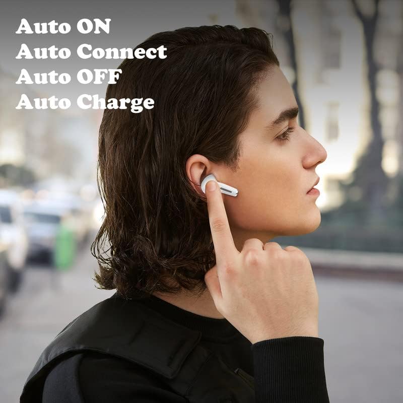 Bežične ušice, aktivno otkazivanje buke s Bluetooth 5.2 - Prijenosni futrola za punjenje - mikrofon, 8h aktivne smanjenje