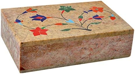 HASHCART® MARBLE KUTION KUTIJA Mala ukrasna kutija Tarot Box Box Box Trinet Box Ruksed SOAPMENSKE SOAPSTONE Izvrsni poklon