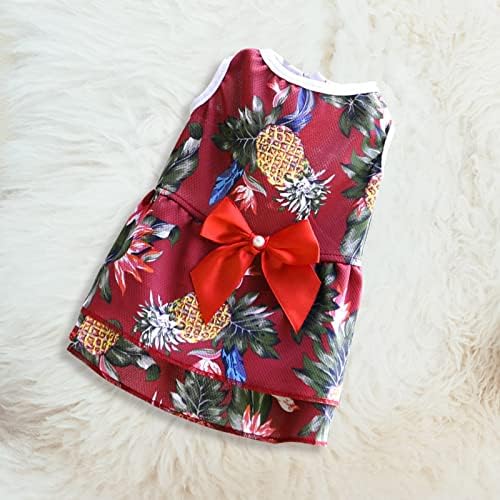 Vješalice za odjeću za kućne ljubimce drvena haljina za kućne ljubimce udobna modna prozračna havajskog stila psa mačka tanka
