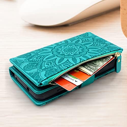 Izmjenjivi novčanik s magnetskim patentnim zatvaračem kožna torbica s džepom za gotovinu i novčiće, 12 utora za kartice,