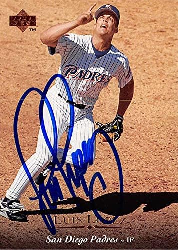 Skladište autografa 618976 Luis Lopez Autografirana bejzbol kartica - San Diego Padres, SC 1995 Gornja paluba - br. 138