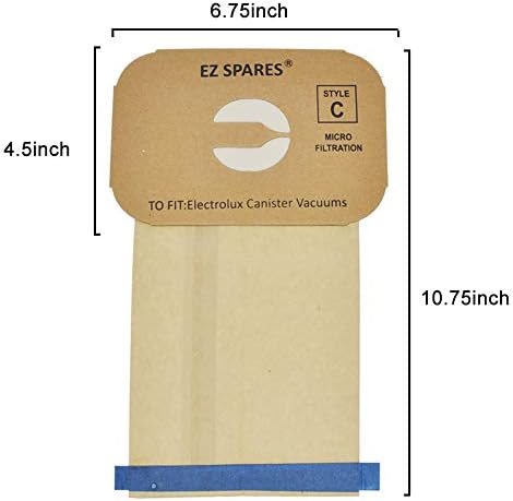 EZ rezervira 26pcs Zamjene za elektrolux kanister stil c vakuumske vrećice, vrećica za papirnu prašinu, više ekološka