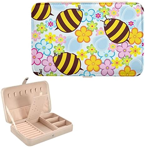 Innewgogo medene pčele male kutije za nakit pu kožni nakit Organizator za putnički nakit za poklone za poklone