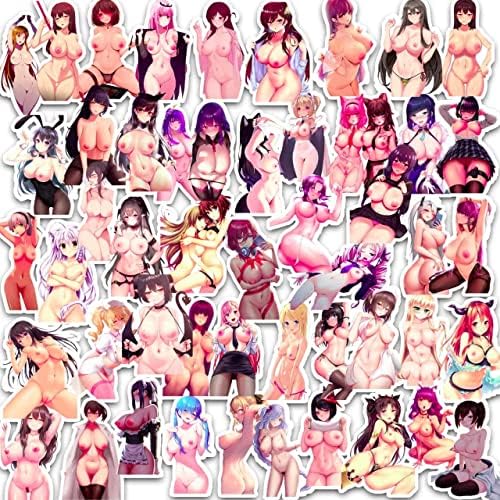 50pcs Anime seksi naljepnice za djevojčice za odrasle, vodootporne naljepnice-naljepnice za prijenosno računalo, boce s vodom,