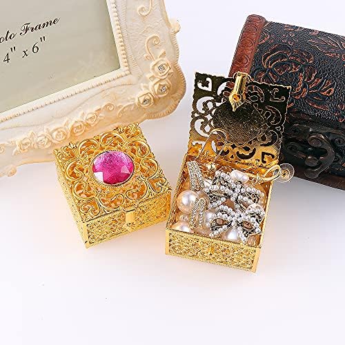 Oemoo mini vintage metalna kutija za nakit, klasična kutija s nakitom za nakit, kutije za uzorke s poklopcima s poklopcem
