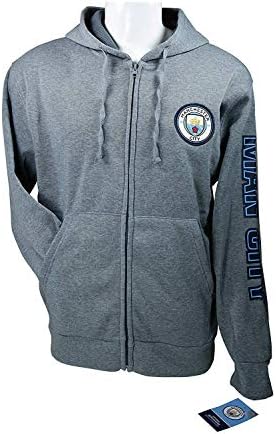 Manchester City Zip up staze jakne hoodie muškarci sivi službeni licencirani