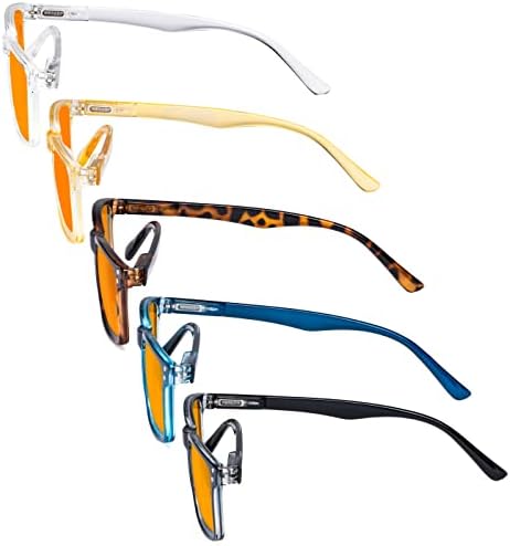 Eyekepper 5 Pack Blue Light Filter naočale Stilske naočale za čitanje računala narančaste +2.00