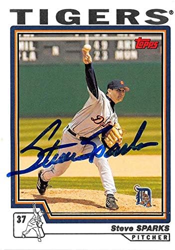 Skladište autografa 619314 Steve Sparks Autographd Baseball Card - Detroit Tigers - 2004 Topps No.88