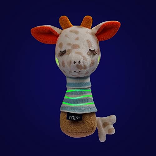 _ 053128 zvečka-žirafa na štapiću - igračka za razvoj motora s zvečkom i vezom sjaj u mraku - vjerni pratilac za bebe i malu