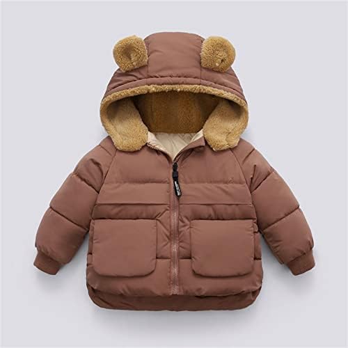 Malini djeca Dječji dječaci djevojčice zima topli čvrsti kaputi medvjedići s kapuljača s kapuljačom podstavljene jakne nadmašuju