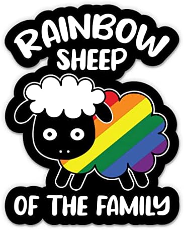 Rainbow ovca obitelji Smiješna naljepnica gay ponosa - naljepnica od 3 prijenosnog računala - vodootporni vinil za automobil,