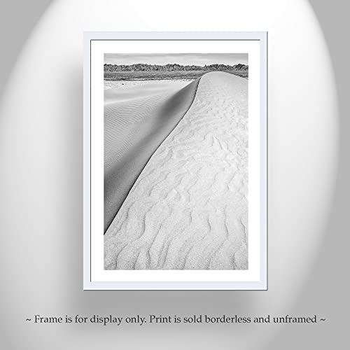 Glamis California pustinjske pješčane dine Art Print u crno -bijelom