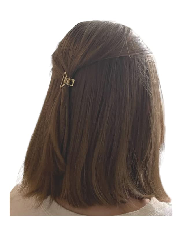 6pc Mali metalni zlatni kopče za kosu za žene/djevojke, ne klizanje kandže i gusta i tanka kosa, snažno povlačenje dodataka