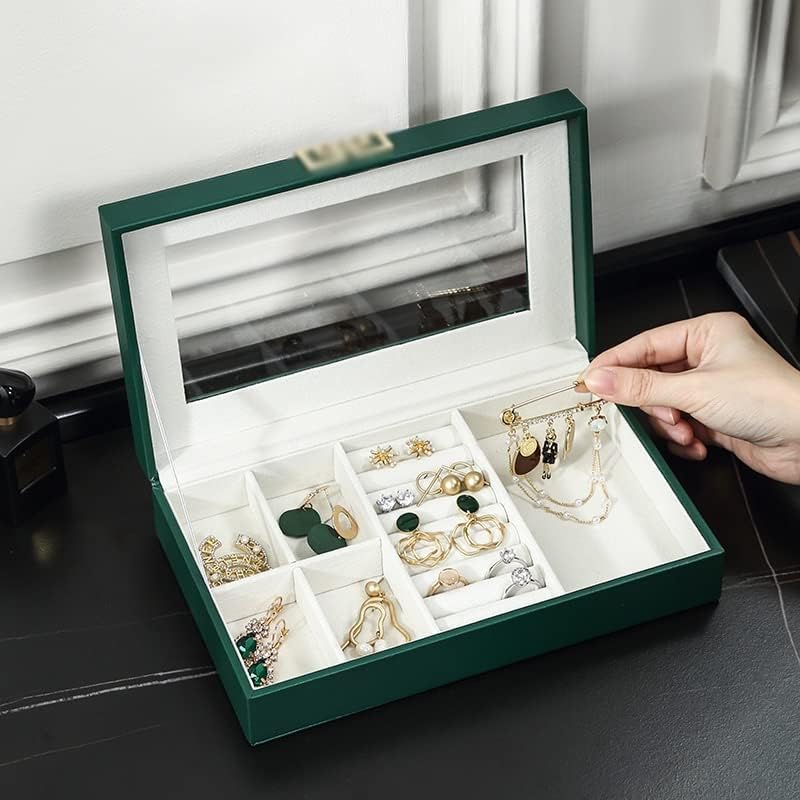 Zhuhw prozorska kutija za nakit ogrlica za uši magnetska apsorpcija kutija za nakit nakit za nakit