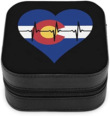 Ljubav Colorado Heartbeat Ženski premium putovanja Mali nakitni kutija Ogrlica Organizator za skladištenje Mini zaslon kućište