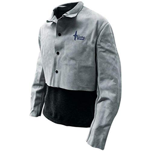 Bob Dale 64-1-51P-S Premium Pearl Split kožna jakna zavarivača s valovima, male, sive