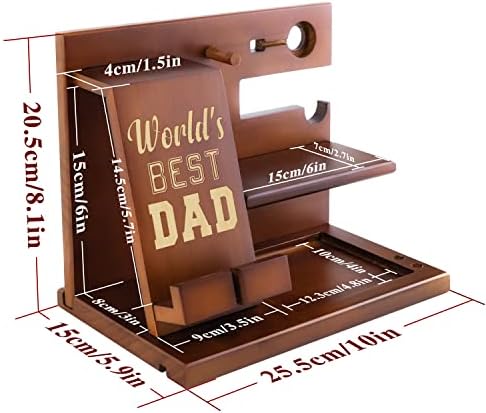 awofer drveni tata priključna stanica personalizirani najbolji tata pokloni sina kćeri tate ideje za rođendan za tata bonus