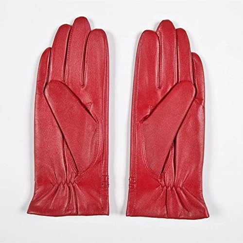 zimske kožne rukavice od ramena /ramena, ženske podstavljene rukavice, topla Mekana mašna za vožnju