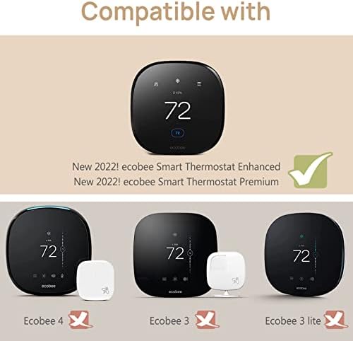 CASEBOT zidna ploča za novi 2022 Ecobee Smart Termostat Premium & 2022 Ecobee Smart Termostat Poboljšani, praktični i elegantni