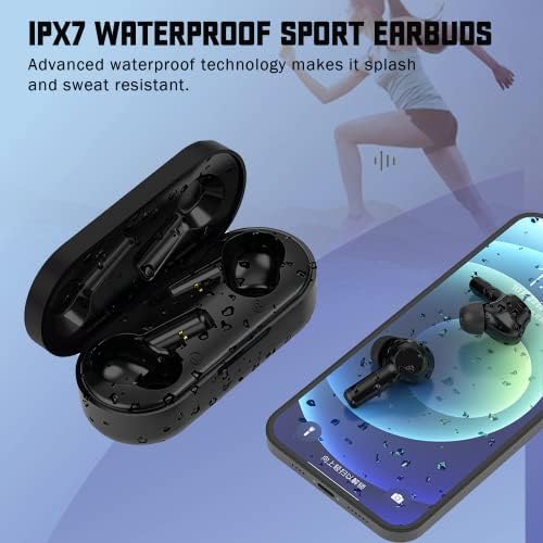 EOISUN Bežični uši TWS Bluetooth 5.1 Slušalice, Otkazivanje buke IPX7 Vodootporno za sportski mikrofoni ugrađeni Mic 24H