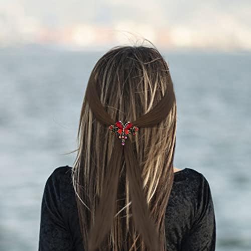 Slips za kosu leptira vintage kristalni rhinestone rese barrette kose šarene kose pribor za žene djevojke