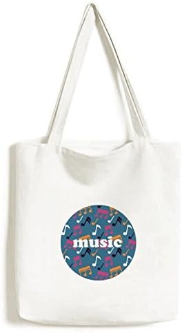 Šarena glazbena nota plava torba za torbu za kupovinu torbe